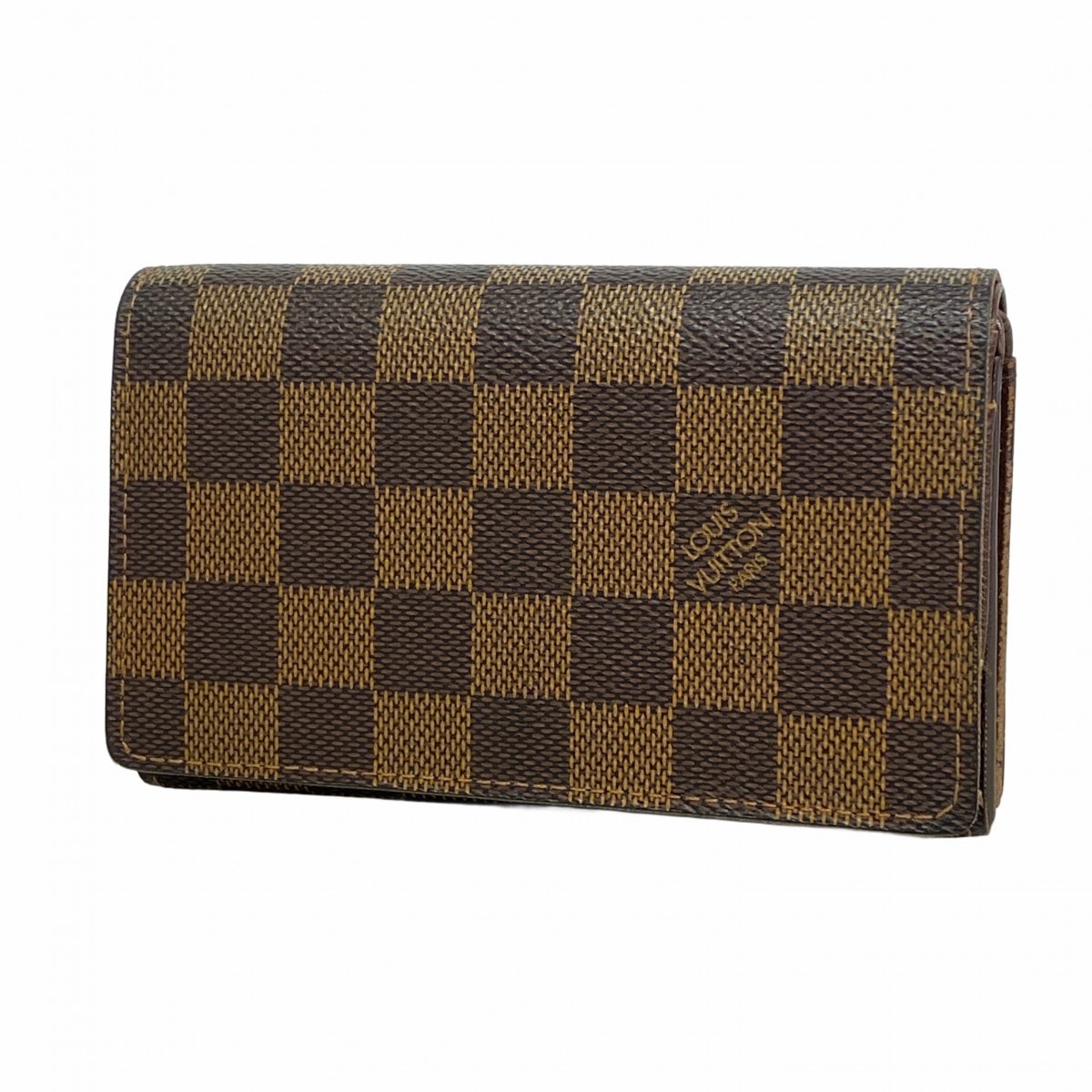 【6cd5716】ルイヴィトン 財布 ダミエ ポルトフォイユトレゾール N61736 エベヌ【中古】レディース