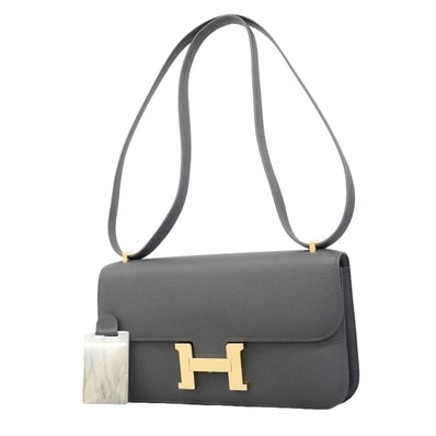 ★SALE【6hd4229】エルメス ショルダーバッグ コンスタンスエラン ヴォーエプソン グリミスティ シャンパンゴールド金具 K刻印【中古】レディース
