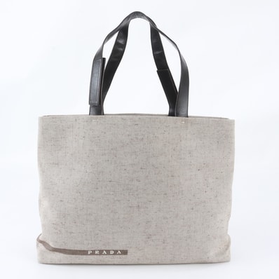 ■美品 プラダ トート バッグ レザー×キャンバス