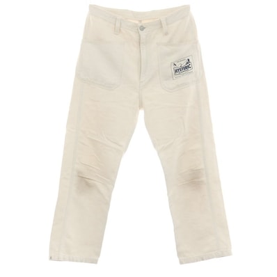 【中古】ヒステリックグラマー HYSTERIC GLAMOUR コットンリネン ワークパンツ アイボリー【サイズS】【メンズ】