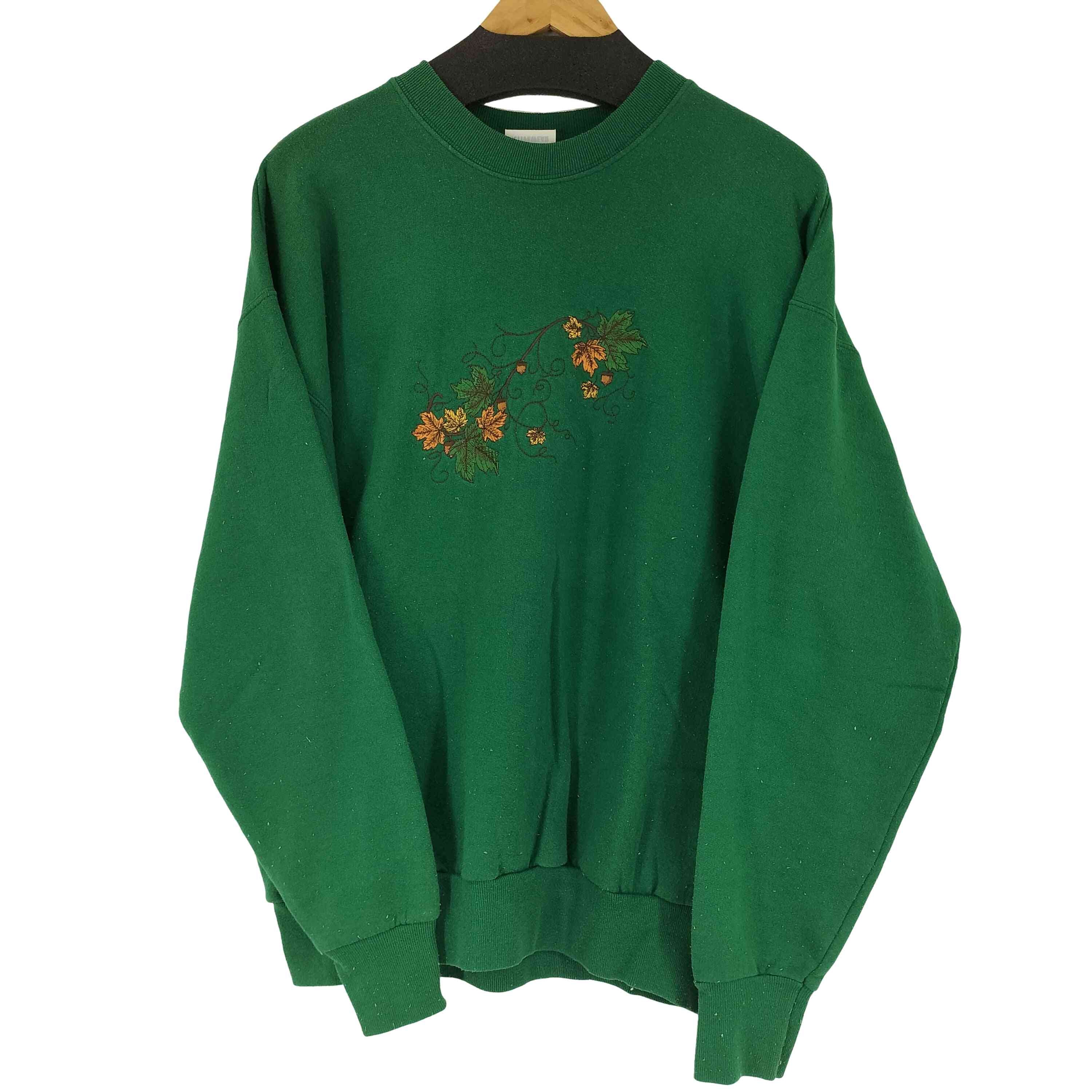 90S フロント刺繍クルーネックスウェット【1139604303701】