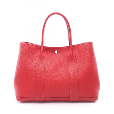 エルメス HERMES ガーデンパーティPM トートバッグ バッグ レザー ネゴンダ ネゴンダ ルージュピマン D刻印(2019年製造) レディース レッド系 【中古】