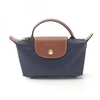 ロンシャン Longchamp ル プリアージュ オリジナル ハンドバッグ バッグ キャンバス レザー レディース ネイビー系 / ブラウン系 34175089P68 【新品】