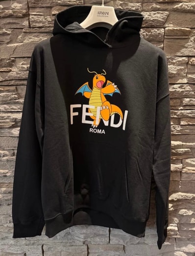 Pokemon x Fragment x FENDI Men's Dragonite Sweatshirt "Black"