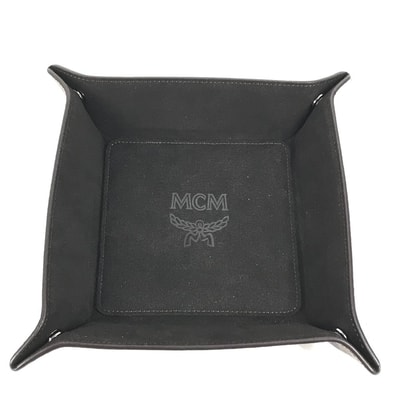 エムシーエム MCM ロゴ ヴィセトス トレイ トレー ジュエリートレイ アクセサリー 小物入れ レザー ブラウン 美品