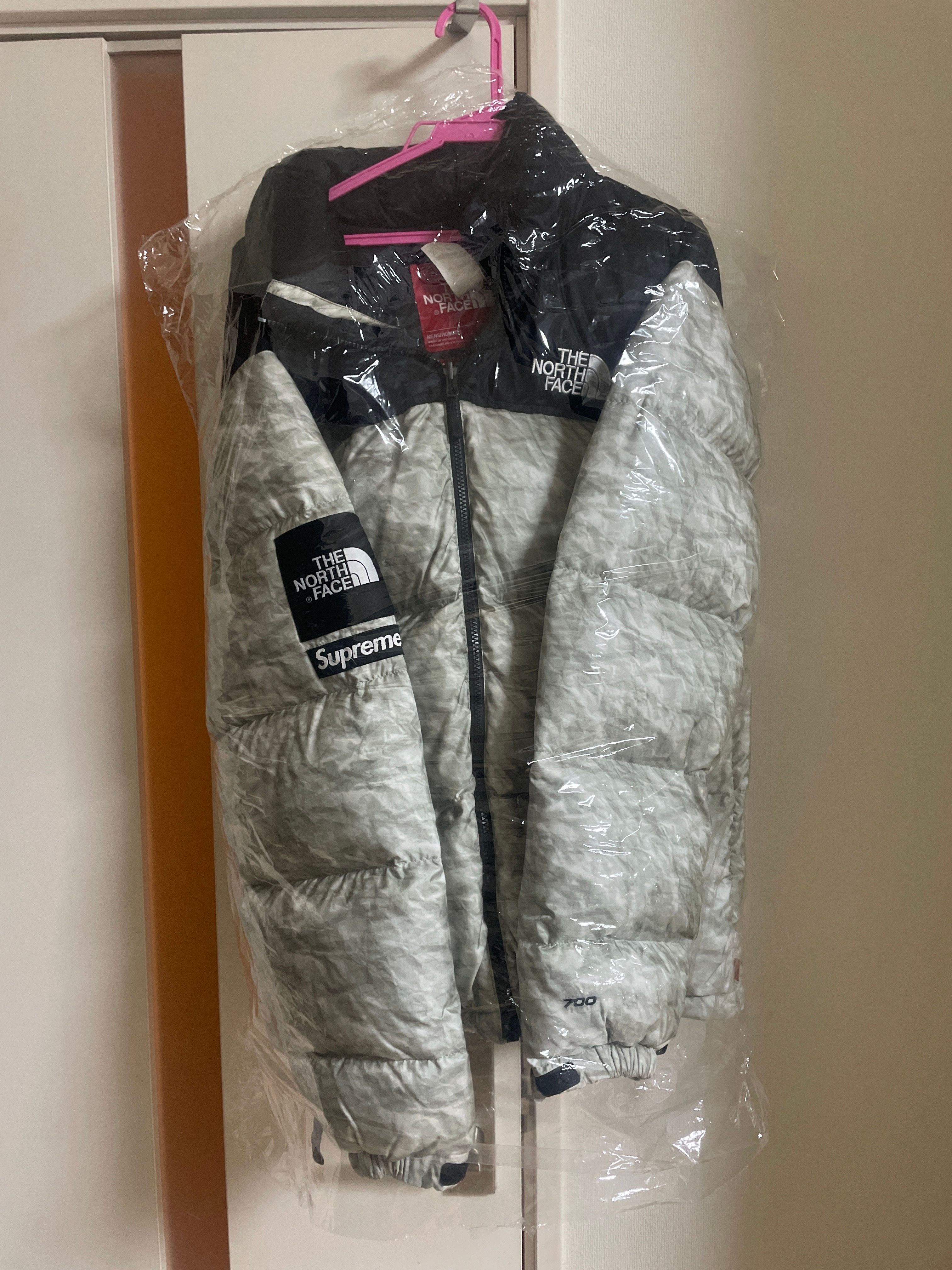Supreme x The North Face Nuptse Jacket "White Paper Print"