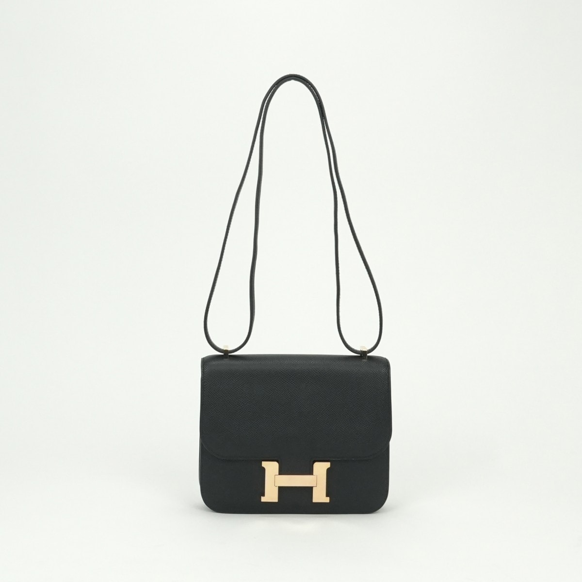 エルメス HERMES コンスタンス3 ミニ18 コンスタンス 3 ミニ18 バッグ ショルダーバッグ エプソン ノワール Noir ブラック Black 黒 ローズゴールド金具 ヴォーエプソン ピンクゴールド金具
