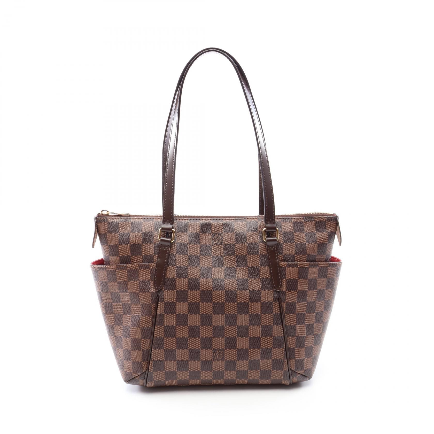 ルイ・ヴィトン LOUIS VUITTON トータリーPM トートバッグ バッグ PVCコーティングキャンバス レザー ダミエ エベヌ レディース ブラウン系 N41282 【中古】