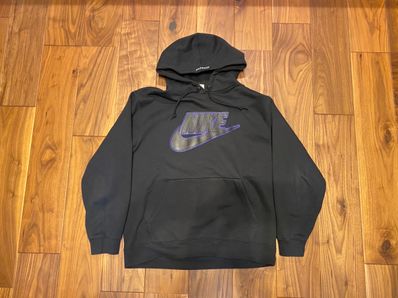 Supreme / Nike® Leather Appliqué Hooded Sweatshirt "Black"
