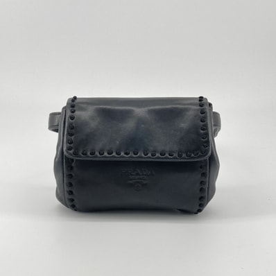 PRADA(プラダ) グラッセ カーフレザー ショルダーバッグ ブラック