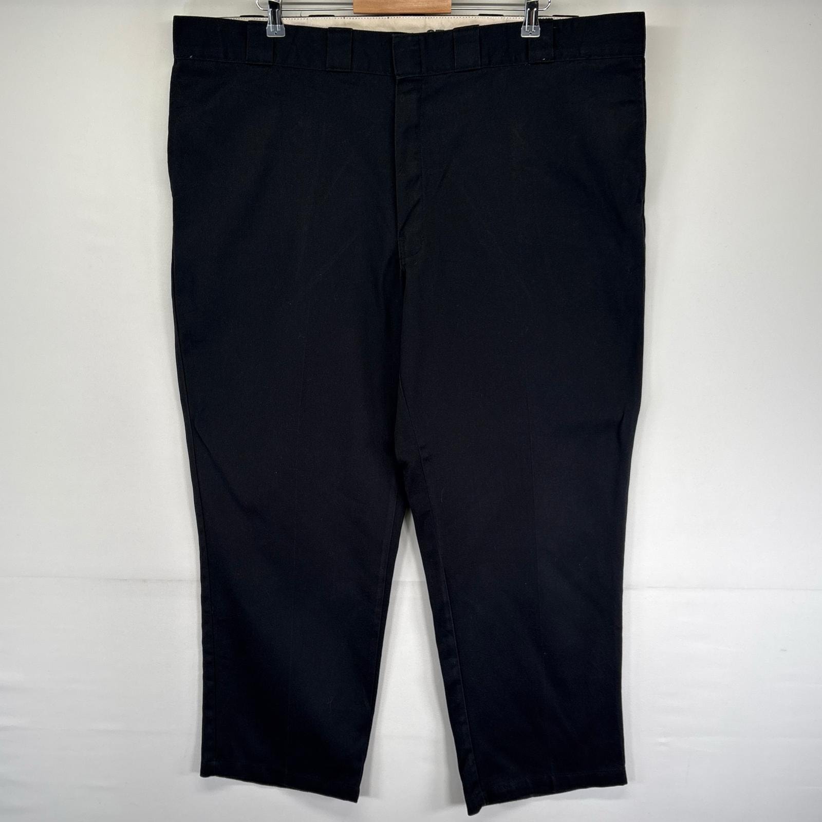 古着 ディッキーズ Dickies パンツ ワークパンツ チノパン 874 ストレート ジッパーフライ 大きいサイズ w46 L30  ブラック系 メンズ