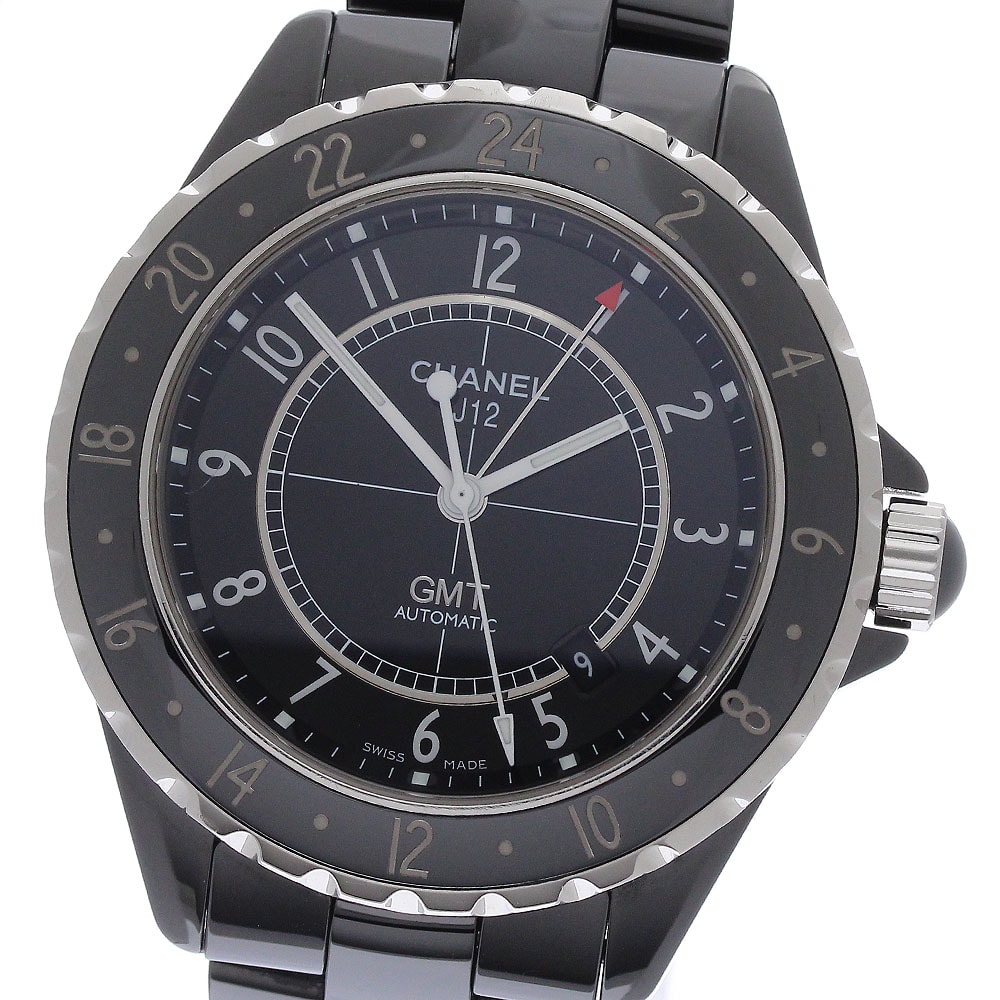 シャネル J12 GMT ブラックセラミック H2012 メンズ 【中古】