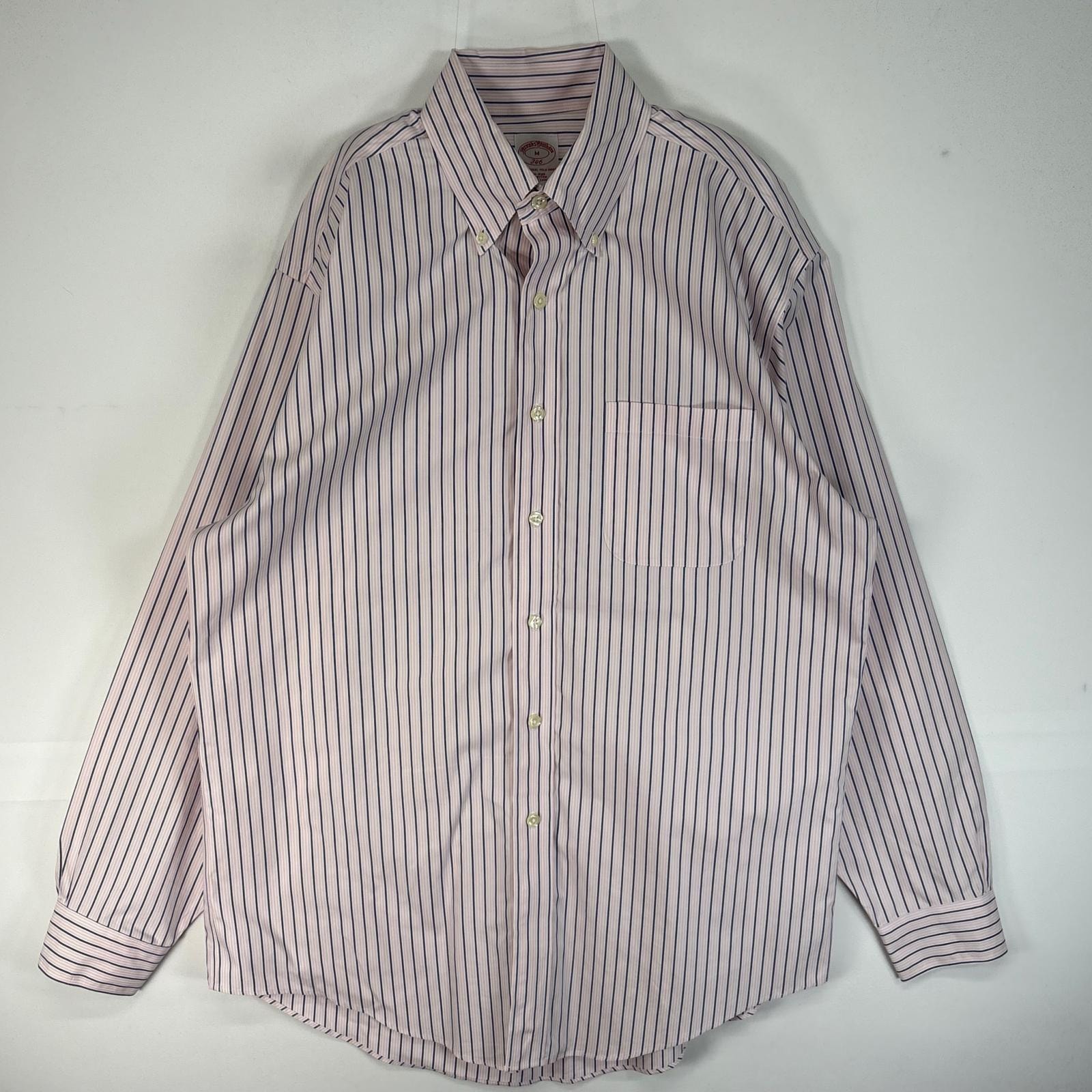 古着 ブルックスブラザーズ Brooks Brothers 長袖シャツ ストライプ 胸ポケ 346 M ピンク系 マルチカラー メンズ