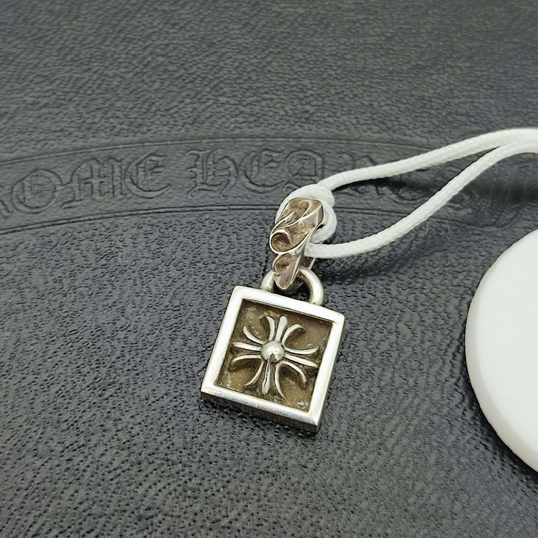 Chrome Hearts Framed CH Plus Charm "Silver"