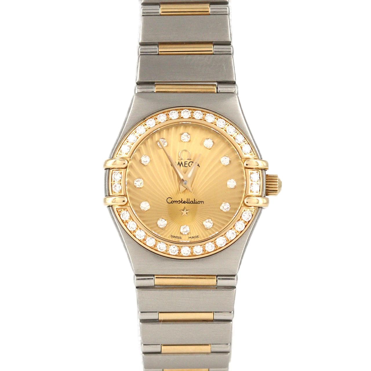 【ノーメンテナンス還元価格】オメガ コンステレーションミニ・160YEARS コンビ/D・12P 111.25.23.60.58.001 SSxYG クォーツ