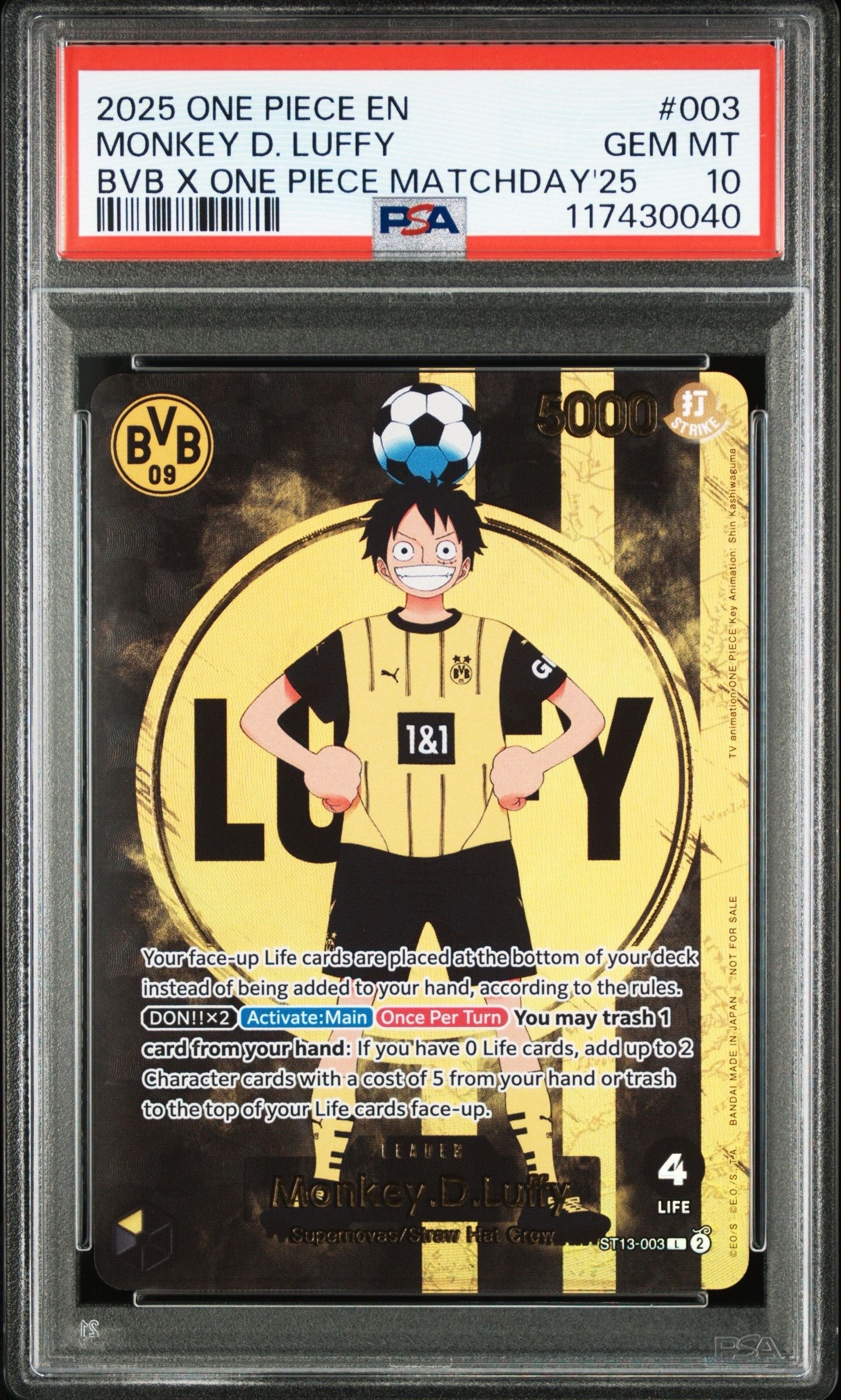モンキー・D・ルフィ L [ST13-003]【英語版】(プロモーションカード「ボルシアドルトムント × ONE PIECE マッチデー 2025」)