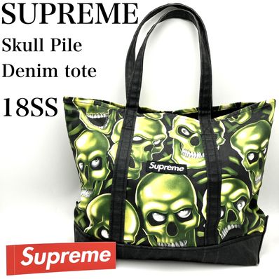 Supreme Skull Pile Denim Tote Supreme Skull Pile Denim Tote