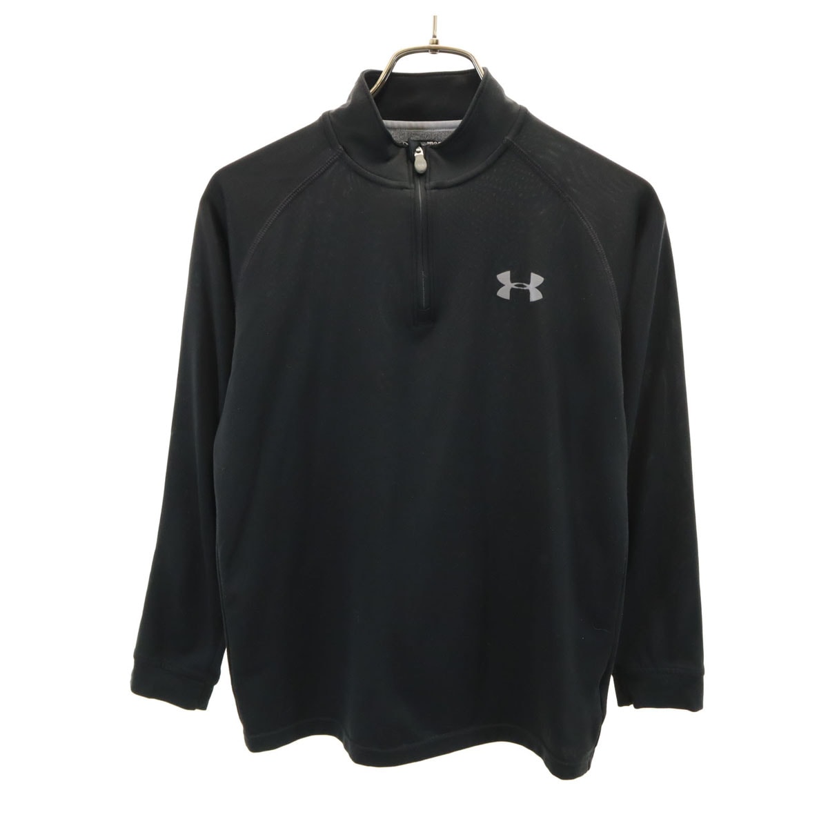 UNDER ARMOUR アンダーアーマー トレーニング 長袖 ハーフジップ ウェア YLG ブラック