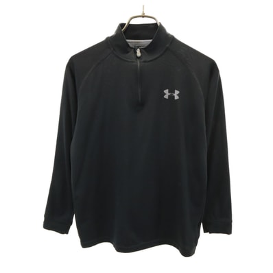 UNDER ARMOUR アンダーアーマー トレーニング 長袖 ハーフジップ ウェア YLG ブラック