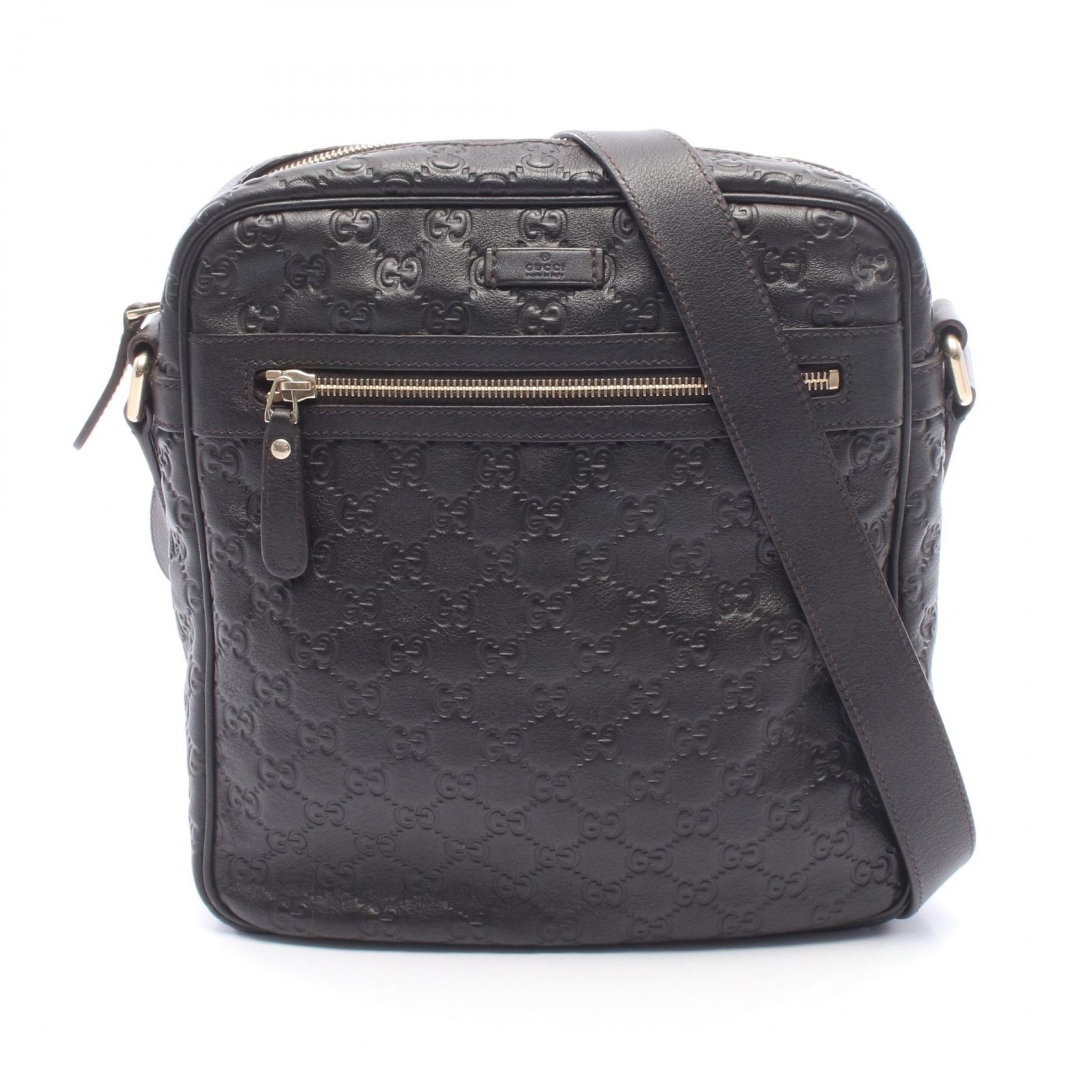 グッチ GUCCI グッチシマ ショルダーバッグ バッグ レザー レディース ブラウン系 201448 【中古】
