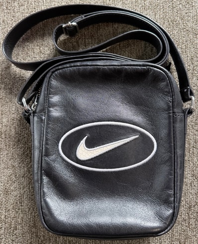 Supreme x Nike Leather Shoulder Bag "Black" HJ7964-045