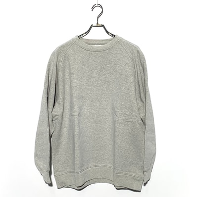 コットン吊裏地クルーネックスウェット グレー