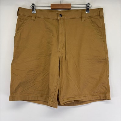 古着 カーハート Carhartt ダック パンツ ワンポイントロゴ ハーフパンツ ショート ワーク w40 ブラウン メンズ