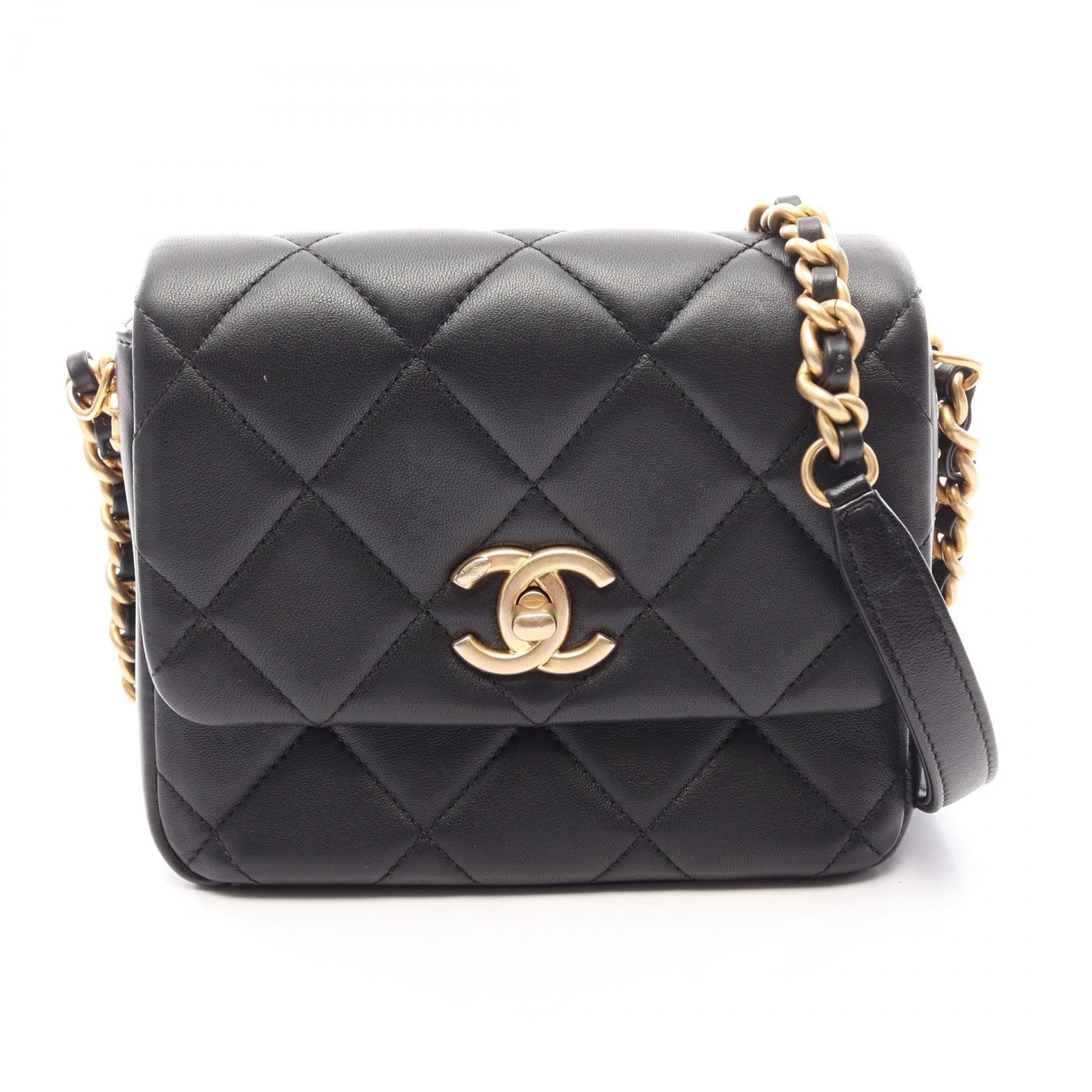 シャネル CHANEL マトラッセ ショルダーバッグ バッグ ラムスキン(羊革) レディース ブラック系 AS2733 【中古】