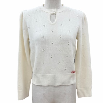 極美品 クロエ ニット オフホワイト レディース M CH25WMP08590107