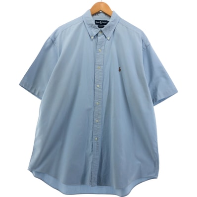 古着 ラルフローレン Ralph Lauren BLAKE 半袖 ボタンダウンシャツ メンズXL相当/eaa551122