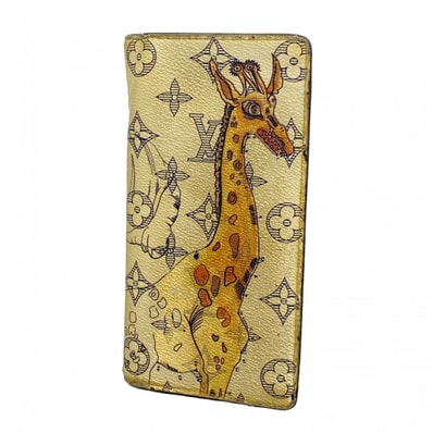 【6db1495】ルイヴィトン 長財布 モノグラム・サバンナ ポルトフォイユブラザ M66933 アイボリー【中古】メンズ