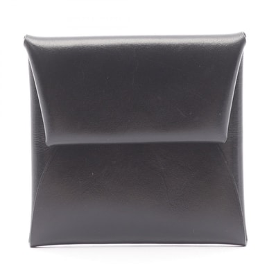 エルメス HERMES バスティア コインケース 財布 カーフ(牛革) ボックスカーフ B刻印(2023年製造) レディース ブラック系 【中古】