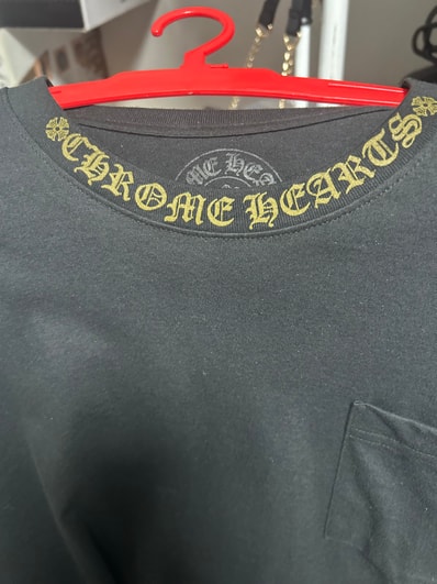 Chrome Hearts Army Green Neck Logo L/S T-Shirt "Black/Army Green"