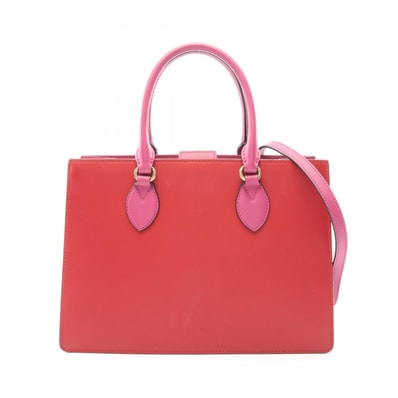 グッチ GUCCI 2WAY ハンドバッグ バッグ レザー レディース レッド系 / ピンク系 409531 【中古】