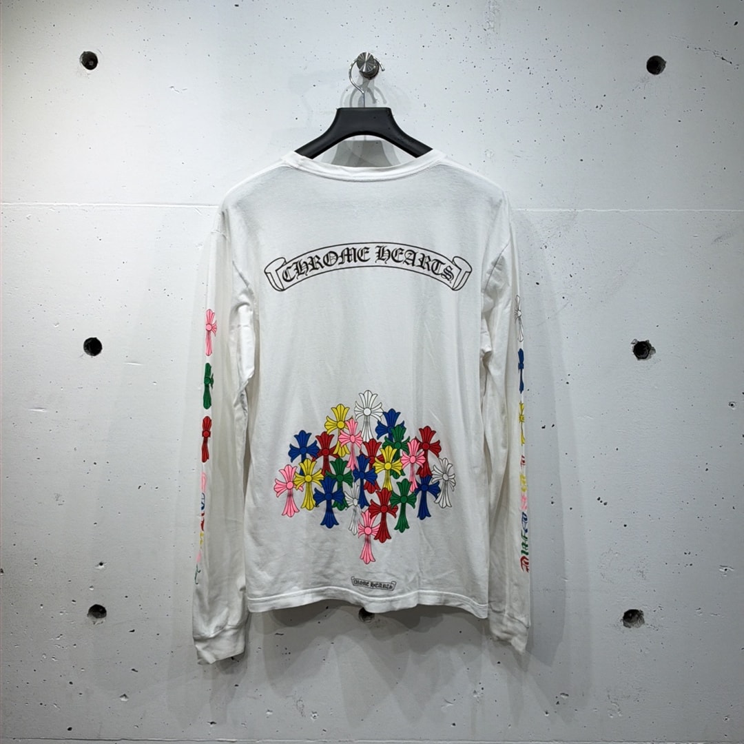 Chrome Hearts Cemetery Cross L/S T-Shirt "White/Multicolor"