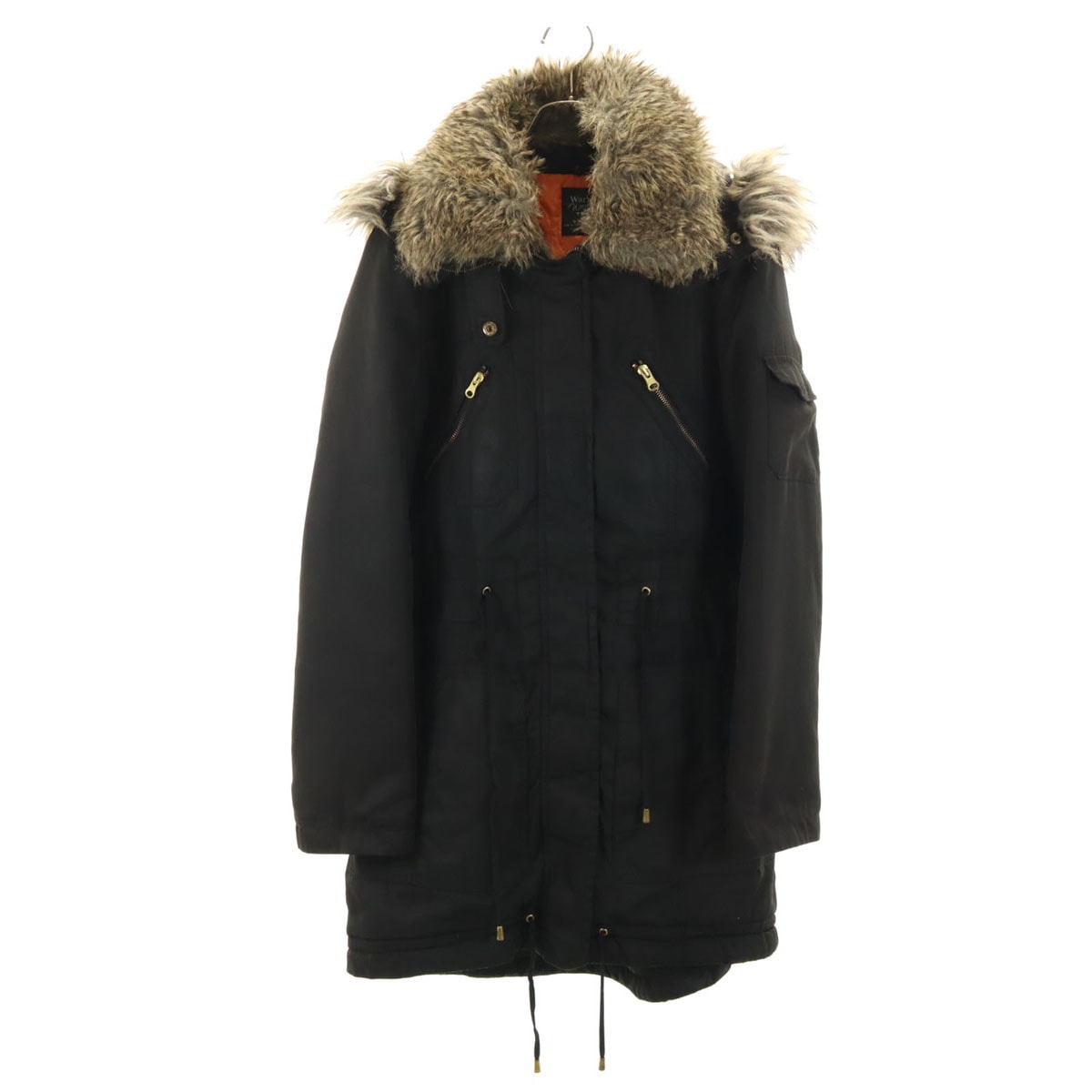ZARA ザラ モッズコート M ブラック 中綿