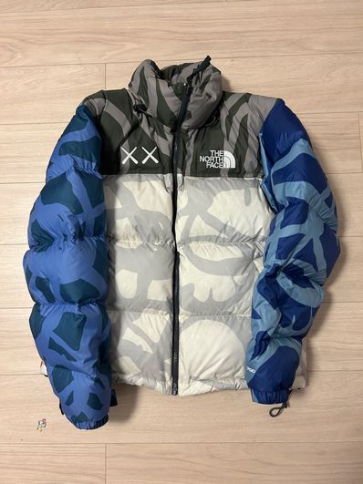 The North Face Kaws Nuptse Jacket "Grey Blue"
