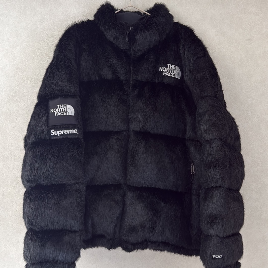 Supreme x The North Face Faux Fur Nuptse Jacket "Black"
