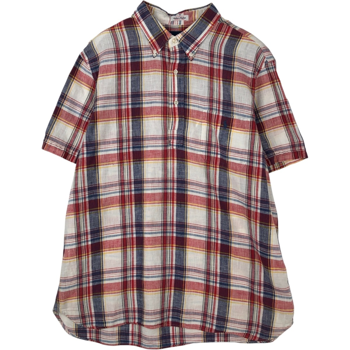 古着 ラルフローレン Ralph Lauren CLASSIC FIT 半袖 ボタンダウン チェックシャツ メンズXL相当/eaa617283