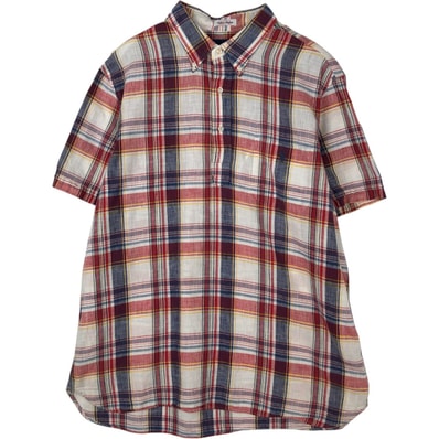 古着 ラルフローレン Ralph Lauren CLASSIC FIT 半袖 ボタンダウン チェックシャツ メンズXL相当/eaa617283