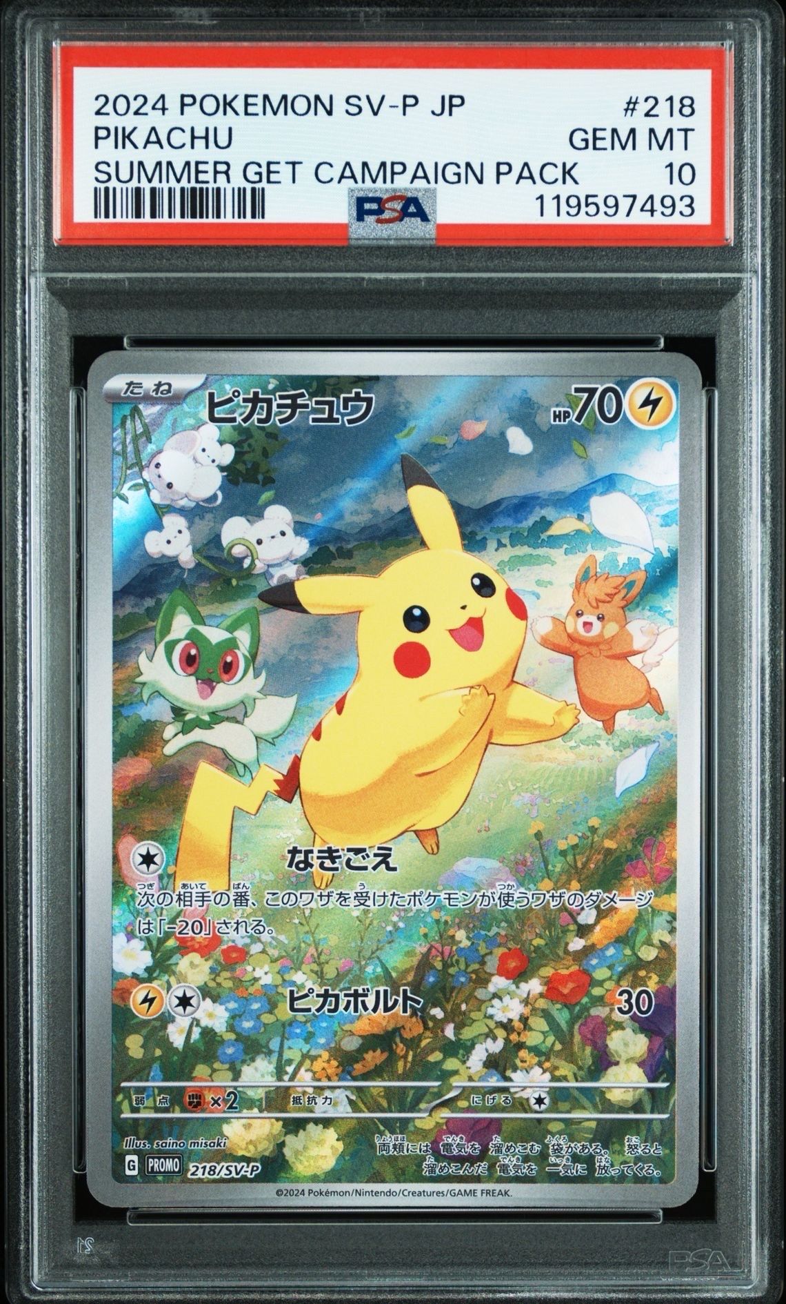 ピカチュウ P [SV-P 218](プロモカードパック「ポケカの夏がキタ!プロモカードGetキャンペーン!」)