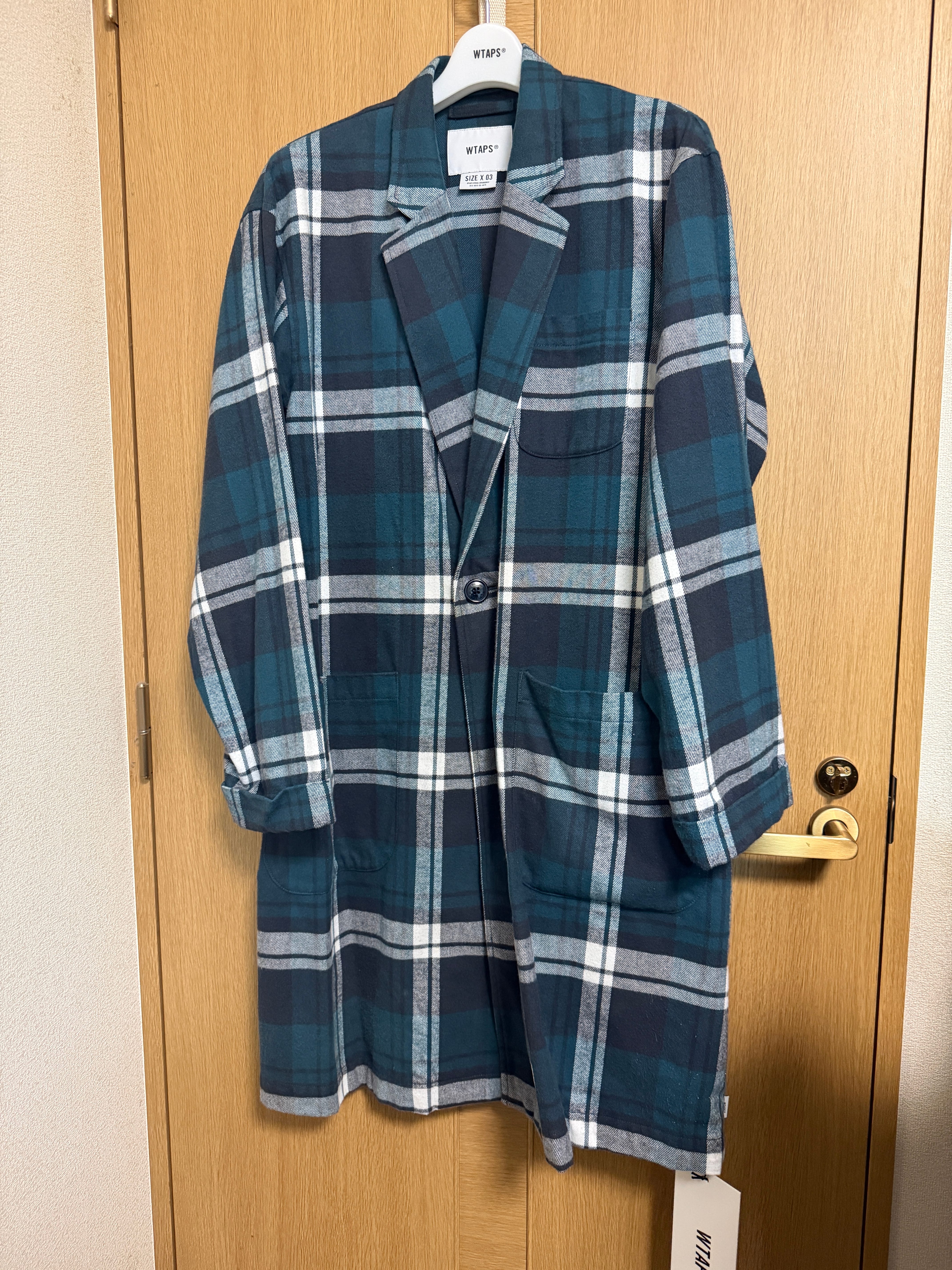Wtaps Gown / Coat / Cotton. Flannel. Textile "Green"