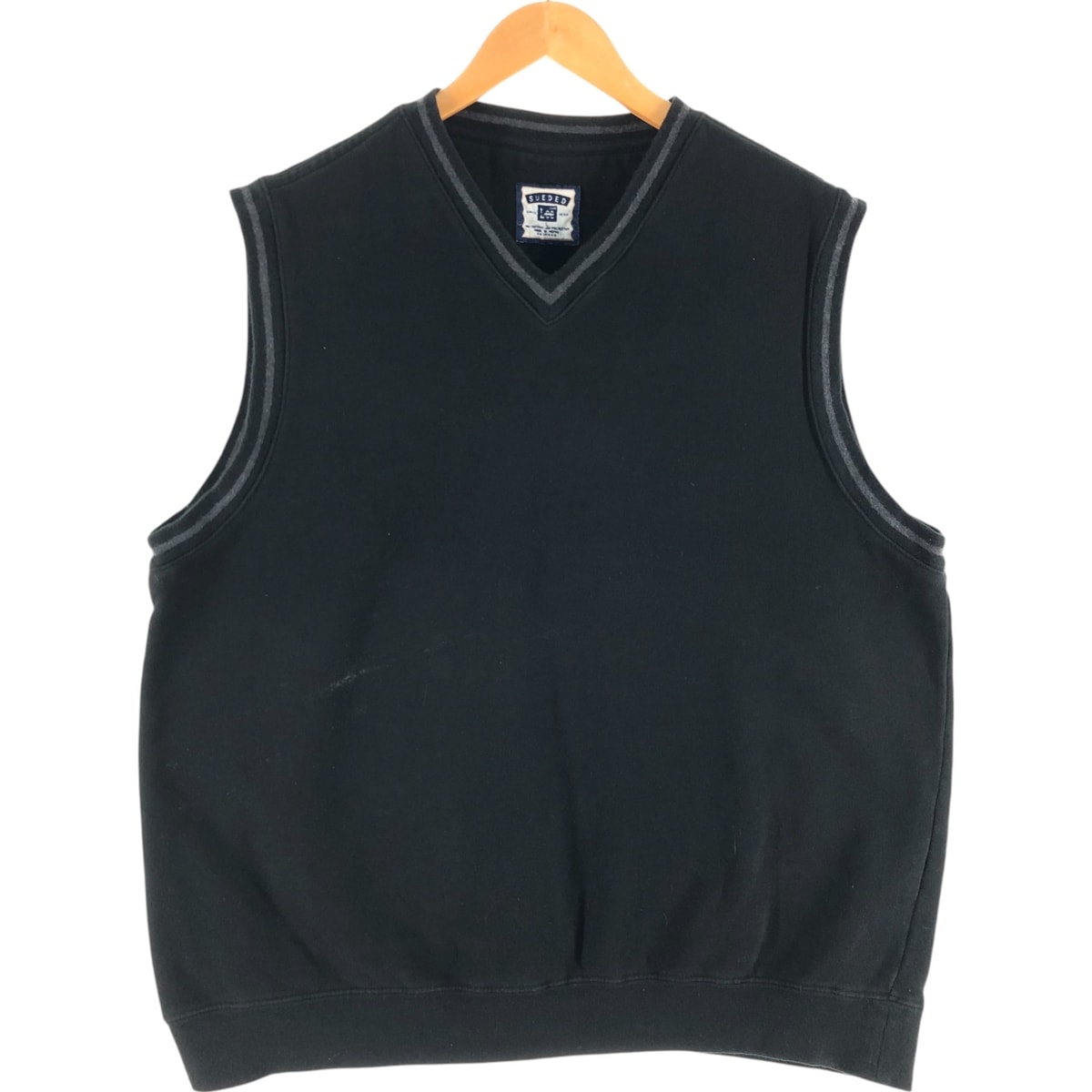 古着 90年代 リー Lee SUEDED Vネック スウェットベスト メンズL相当 ヴィンテージ/eaa526250