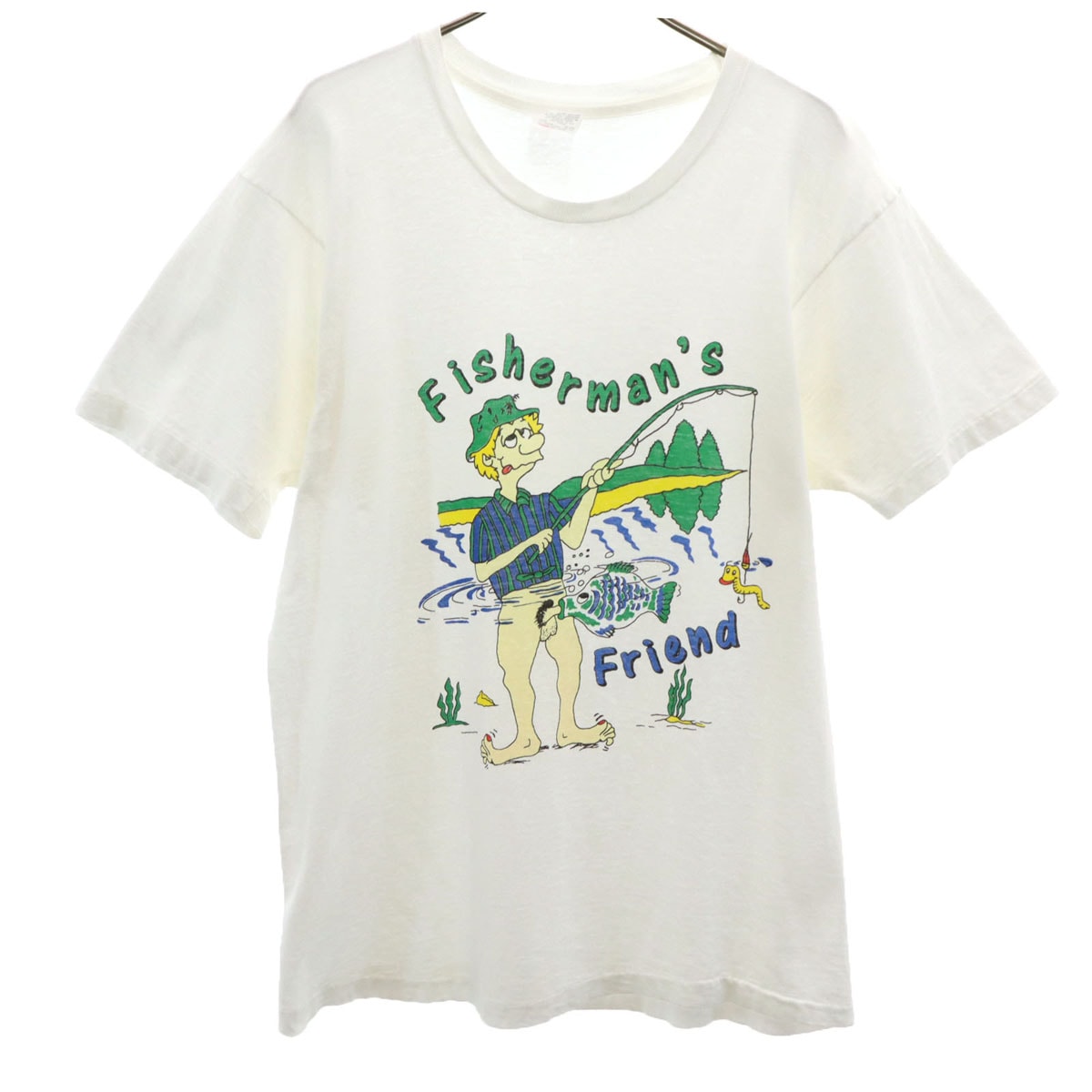 Hanes ヘインズ 半袖 Tシャツ L ホワイト シングルステッチ