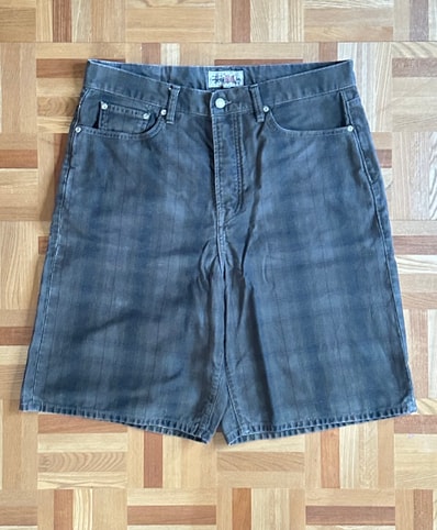 Stussy Big OL Short Canvas Plaid "Olive"