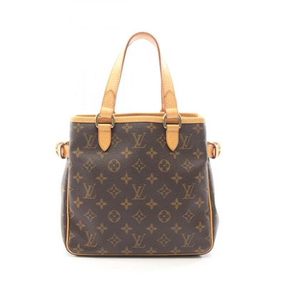 ルイ・ヴィトン LOUIS VUITTON バティニョール ハンドバッグ バッグ PVCコーティングキャンバス レザー モノグラム レディース ブラウン系 M51156 【中古】