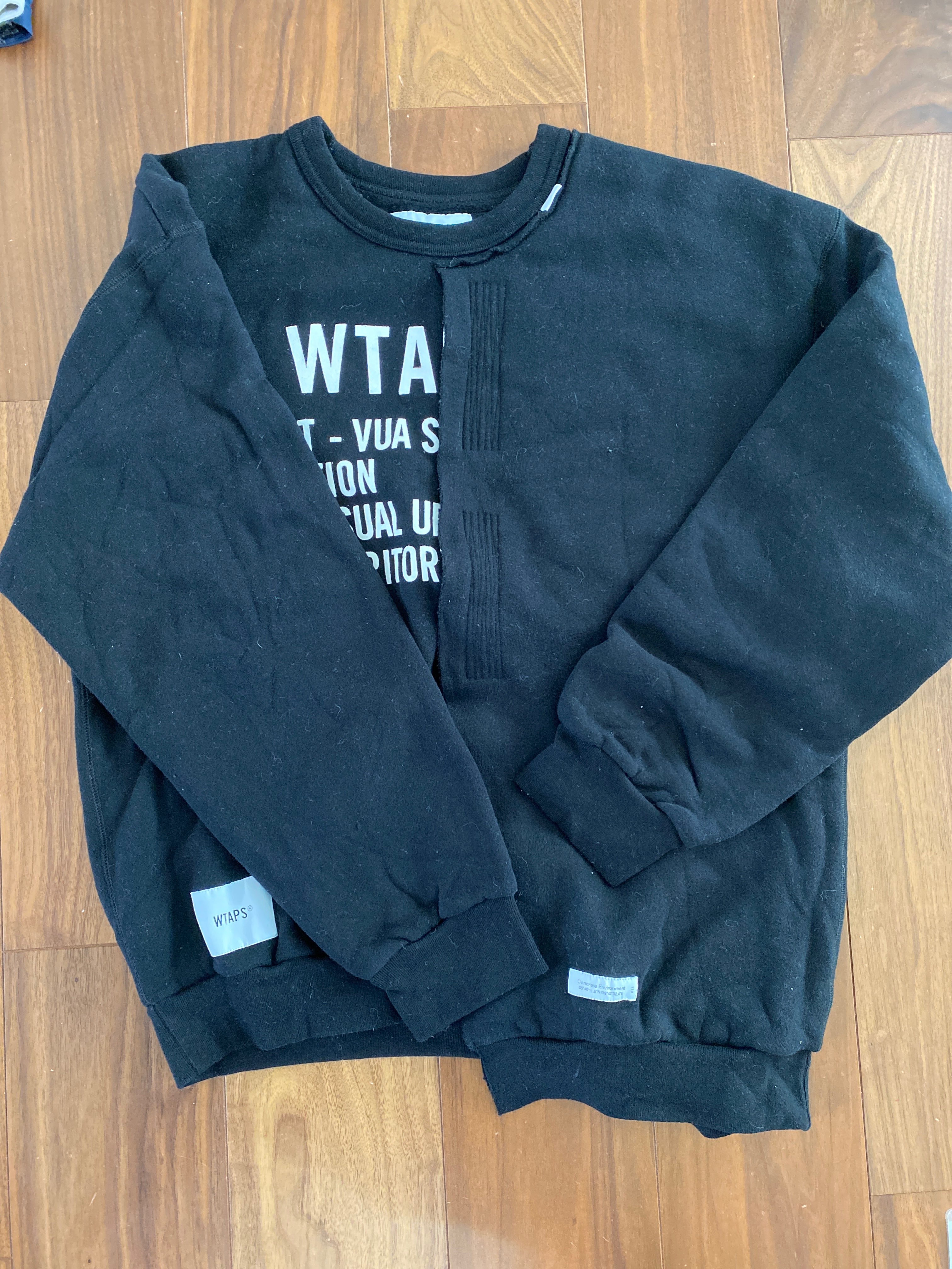 Wtaps × Rags Crew Neck Cotton "Black"