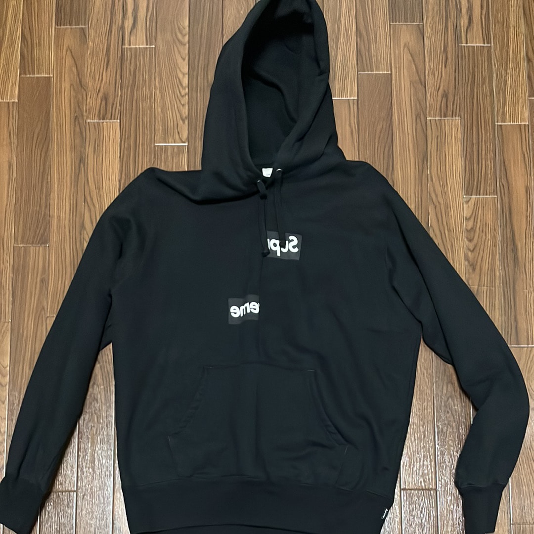 Supreme / Comme des Garçons SHIRT® Split Box Logo Hooded Sweatshirt "Black"