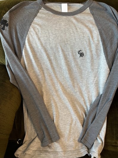 Chrome Hearts 3 Cross Patch CH Logo Embroidery Raglan L/S T-Shirt "Grey"