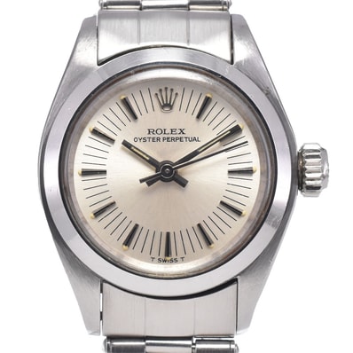 ロレックス ROLEX 6718 ヴィンテージ オイスターパーペチュアル Cal.2030 シルバー 自動巻き レディース 良品 腕時計 R#148880